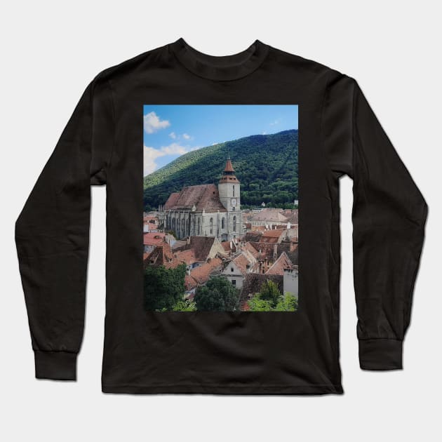 Medieval Town Long Sleeve T-Shirt by CokeyPanda